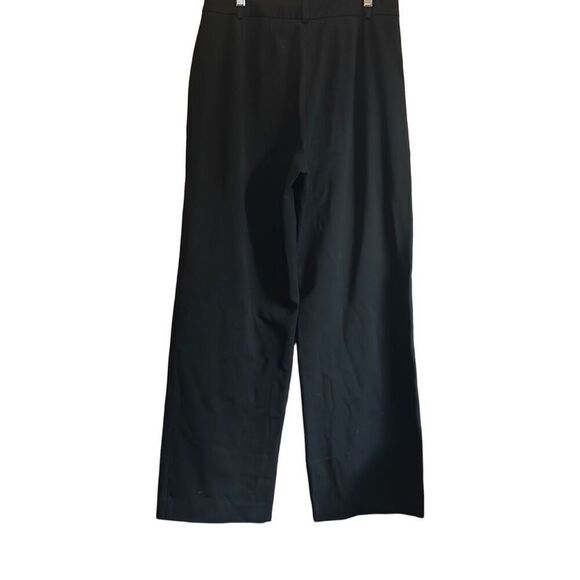 Wide Leg Trousers Black Career Business Casual Work Office Pants - Picture 5 of 5